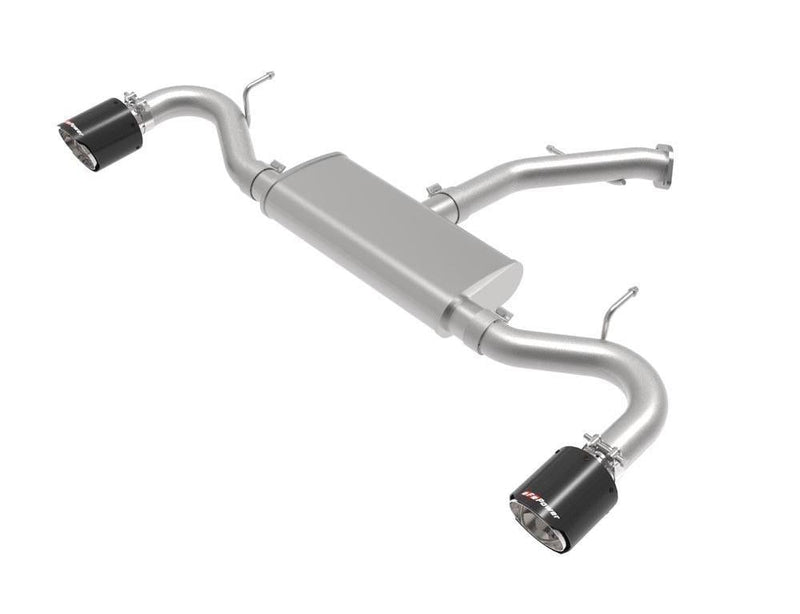 Axle Back Exhaust System 2-1/2" Stainless Tips Carbon Fiber - Takeda USA 2017-20 Hyundai I30 4Cyl 1.6L and more
