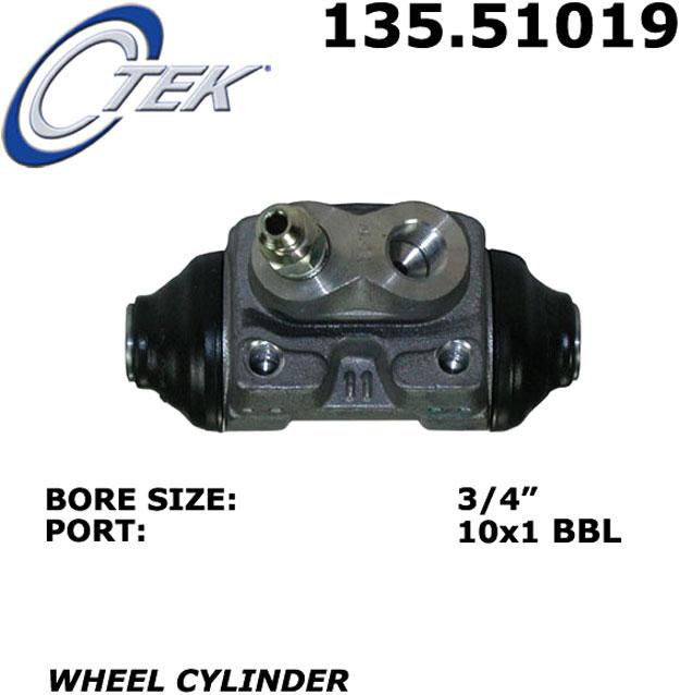 Wheel Cylinder Single C-tek Series - Centric Parts 1999-2001 Sonata 4 Cyl 2.4L