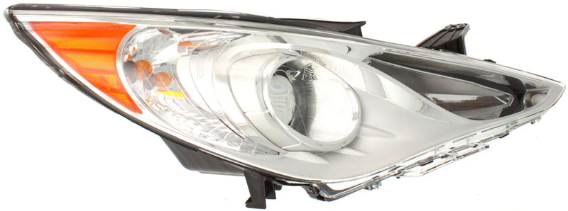 Headlight Right Single Clear ; White Capa Certified W/ Bulb(s) - Replacement 2011-2012 Sonata