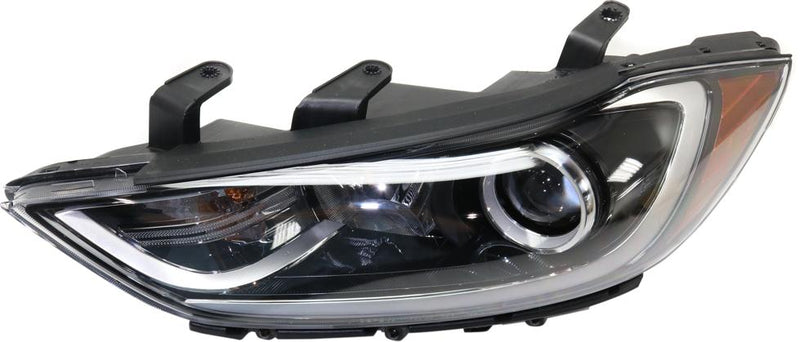 Headlight Left Single Clear W/ Bulb(s) - Replacement 2017-2018 Elantra