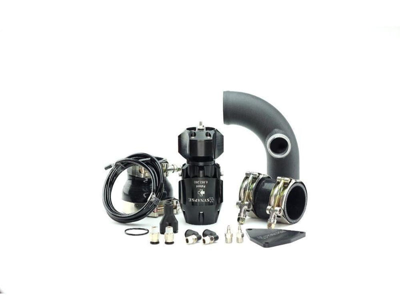 Blow Off Valve Kit Black Synchronic w/ Charge Pipe Powdercoat - Synapse Engineering 2010-11 Hyundai Genesis Coupe 4Cyl 2.0L and more