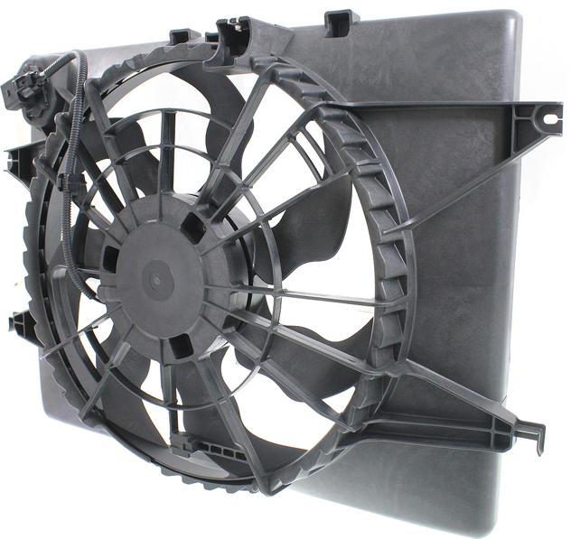 Cooling Fan Assembly Single - Replacement 2011-2012 Sonata 4 Cyl 2.4L