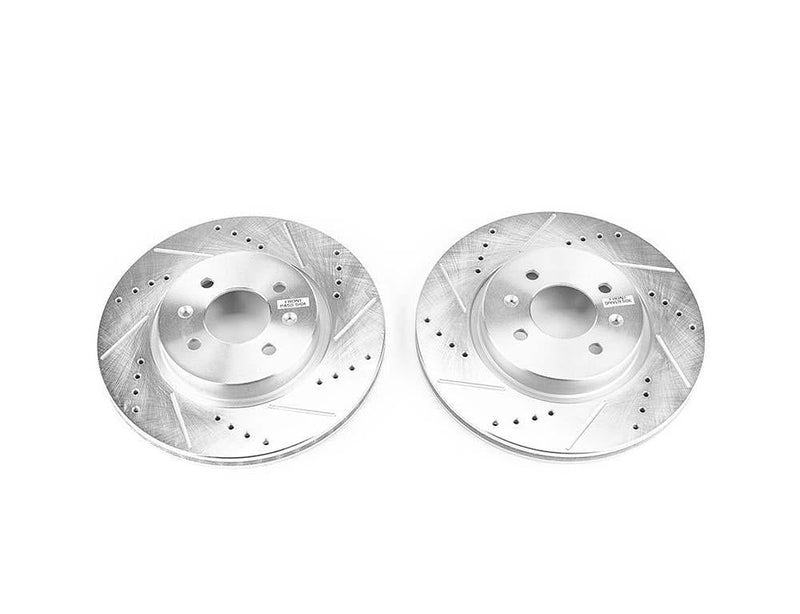 Rotors Front Pair Drilled Slotted Evolution - Power Stop 2018 Hyundai Accent