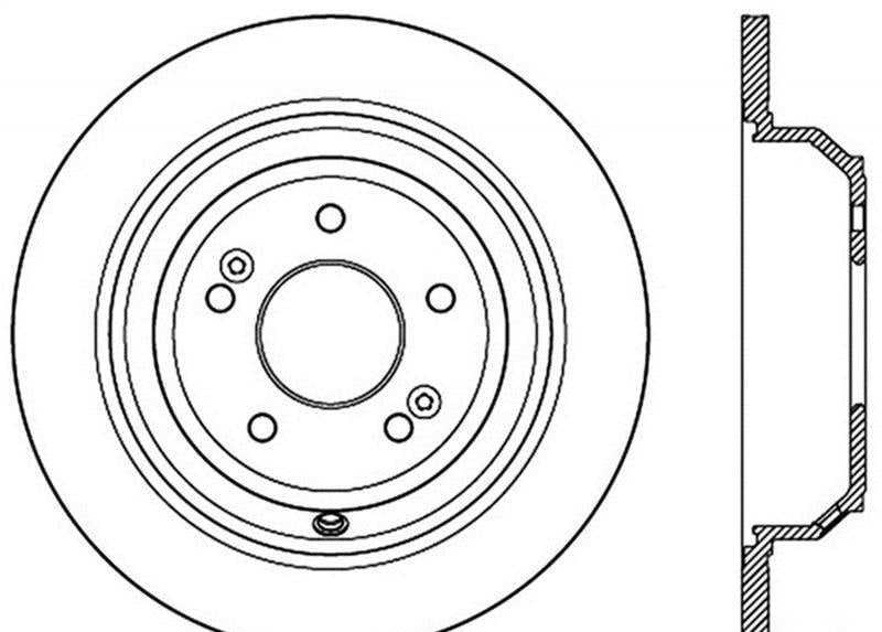 Brake Rotor Rear Left Drilled Slotted - StopTech 2010-16 Hyundai Genesis Sedan  and more