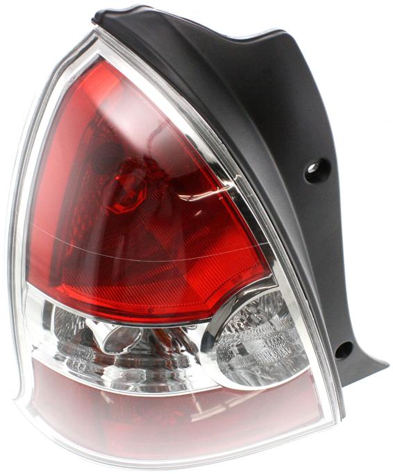 Tail Light Left Single Clear Red W/ Bulb(s) - Replacement 2008 Accent