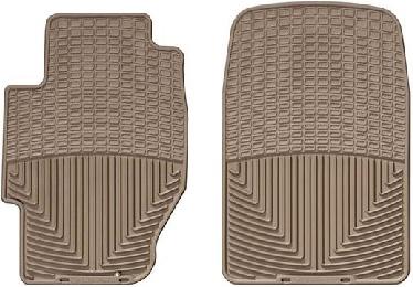 Floor Mats 1st 2 Pieces Tan Rubber All-weather Series - Weathertech 2010-2011 Accent