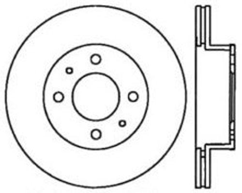 Brake Disc Left Single Plain Surface C-tek Series - Centric Parts 2000-2002 Accent