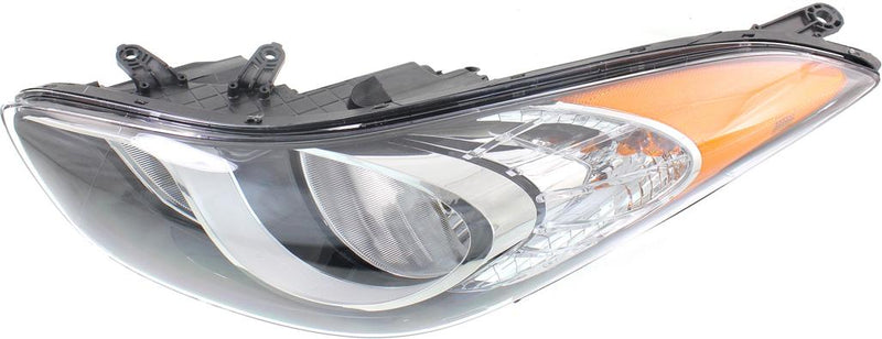 Headlight Left Single Clear W/ Bulb(s) Capa Certified - ReplaceXL 2011-2012 Elantra