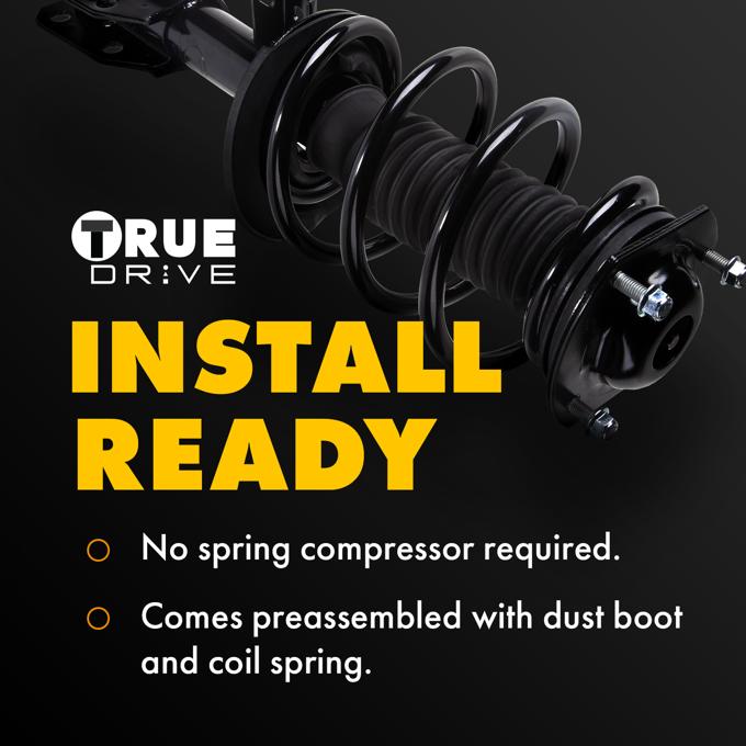 Shock Absorber And Strut Assembly Set Of 4 Black - TrueDrive 2005-2006 Tucson 4 Cyl 2.0L