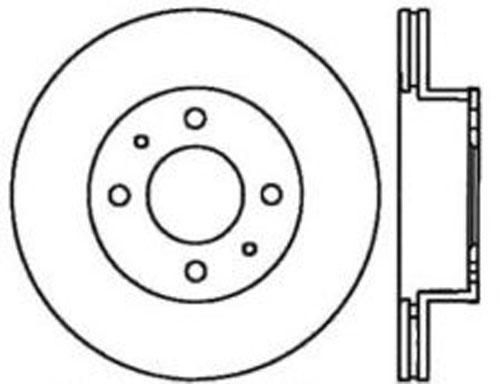 Brake Disc Left Single Plain Surface Premium Series - Centric Parts 2000-2002 Accent