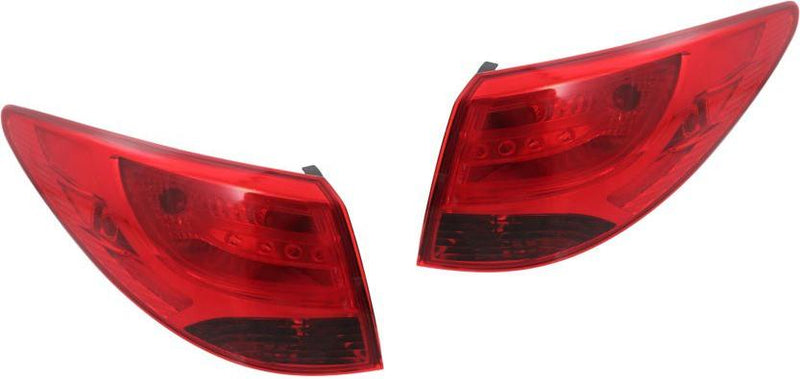 Tail Light Set Of 2 Red W/ Bulb(s) - Replacement 2010-2015 Tucson