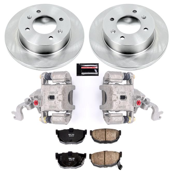 Brake Disc And Caliper Kit Set Of 2 Autospecialty By - Powerstop 1997-1998 Elantra 4 Cyl 1.8L