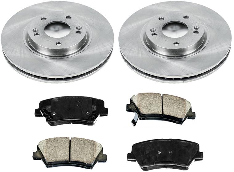 Brake Disc And Pad Kit Set Of 2 Plain Surface Oe - SureStop 2013-2015 Veloster 4 Cyl 1.6L