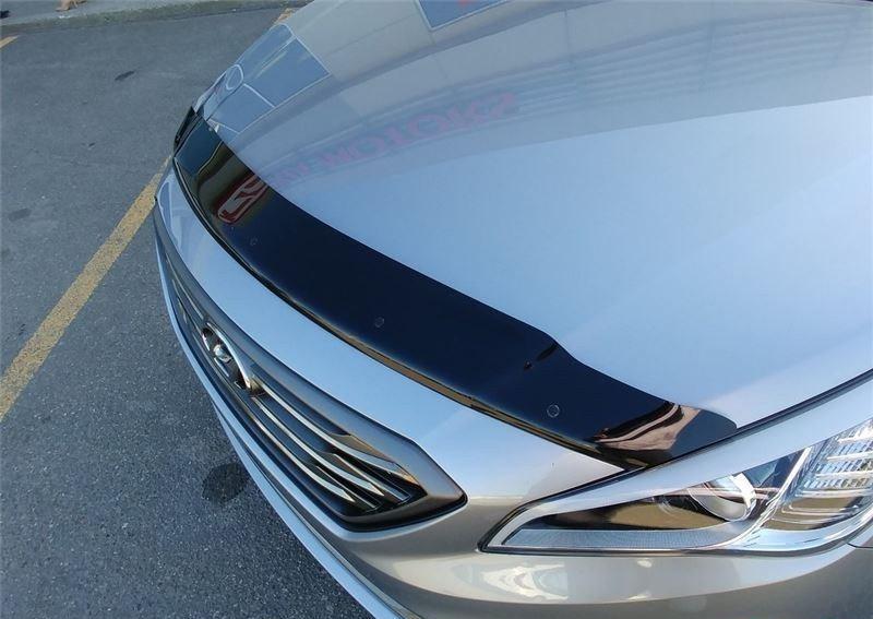 Hood Deflector Acrylic Black - FormFit 2015-17 Hyundai Sonata