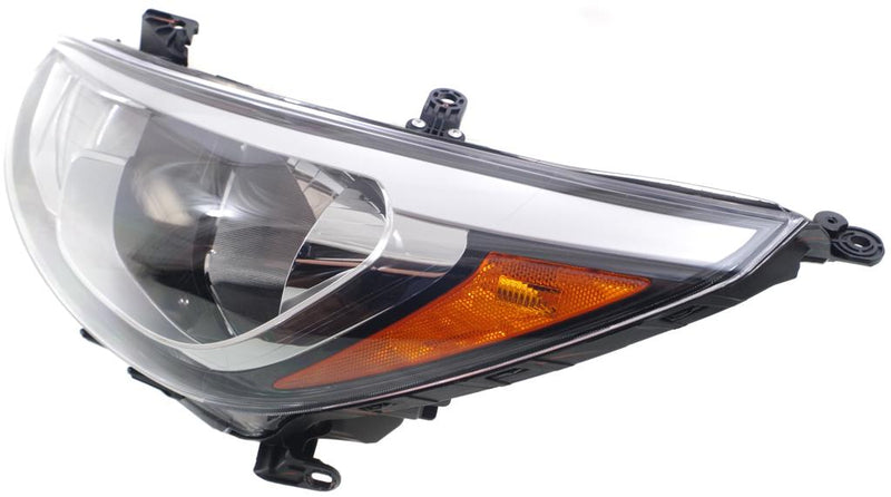Headlight Left Single Clear W/ Bulb(s) Capa Certified - Replacement 2015 Accent