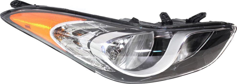 Headlight Right Single Clear W/ Bulb(s) - Replacement 2011-2012 Elantra