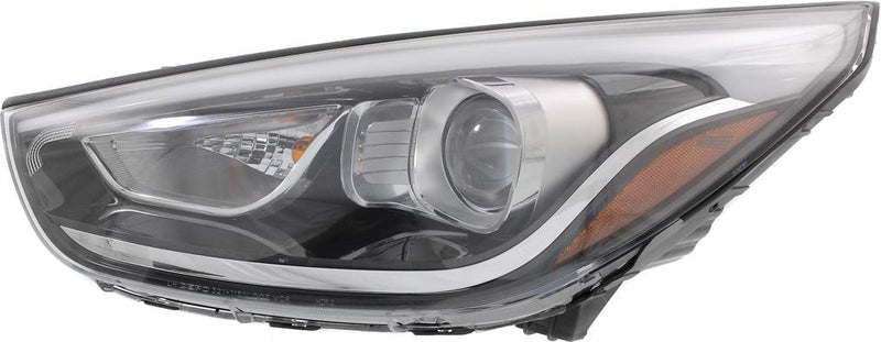 Headlight Left Single Clear W/ Bulb(s) Capa Certified - ReplaceXL 2014-2015 Tucson