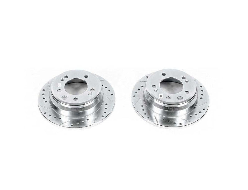 Rotors Rear Pair Drilled Slotted Evolution JBR1526XPR - Power Stop 2009-12 Hyundai Elantra