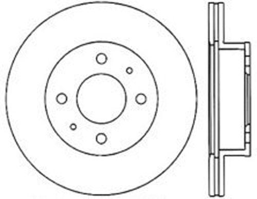 Brake Disc Left Single Plain Surface C-tek Series - Centric Parts 2003 Accent