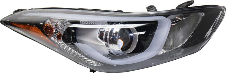 Headlight Right Single Clear W/ Bulb(s) Capa Certified - ReplaceXL 2014-2016 Elantra