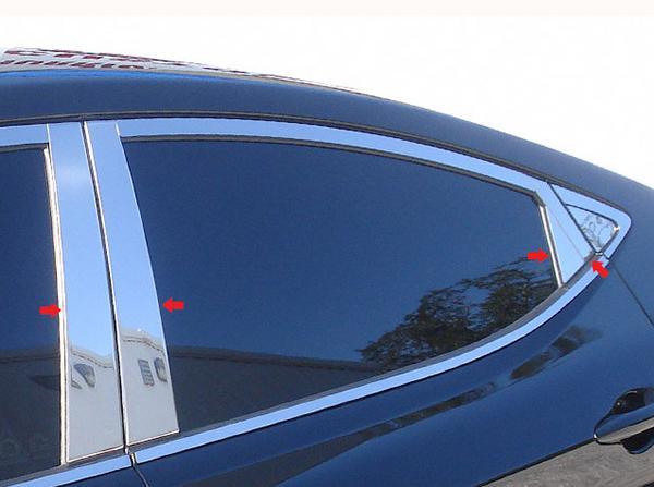 Pillar Post Trim Kit 8 Piece PP11342 - Quality Auto Accessories 2011-13 Hyundai Elantra