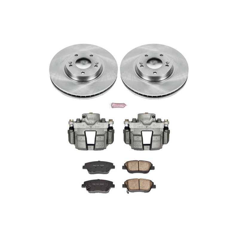 Brake Disc And Caliper Kit Set Of 2 Autospecialty By - Powerstop 2011-2014 Sonata