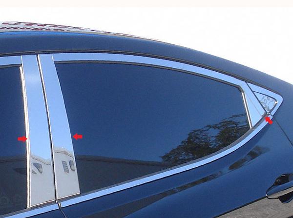Pillar Post Trim Kit 6 Piece PP11341 - Quality Auto Accessories 2011-13 Hyundai Elantra