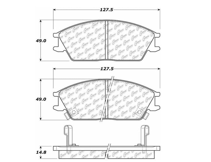 Pads Front Ceramic PosiQuiet - StopTech 1995-05 Hyundai Accent