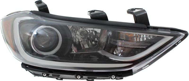 Headlight Right Single Clear Amber W/ Bulb(s) - Replacement 2017-2018 Elantra