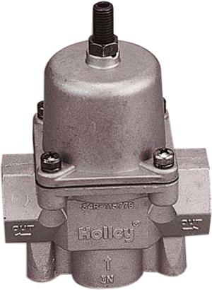 Fuel Pressure Regulator Single Natural Aluminum Carburetor Bypass Style Series - Holley Universal