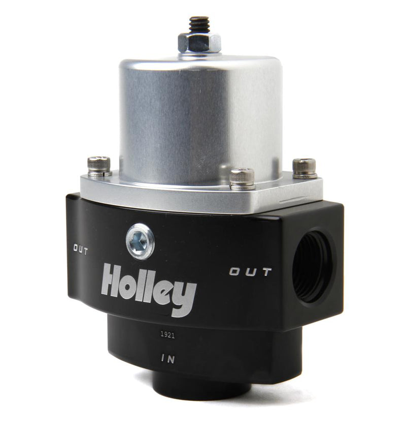 Fuel Pressure Regulator Single Anodized Black Clear Billet Aluminum Hp Billet Series - Holley Universal