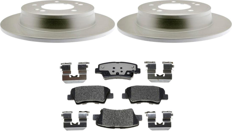 Brake Disc And Pad Kit Set Of 2 Plain Surface Element3 Eht Series - Raybestos 2011-2012 Elantra 4 Cyl 1.8L