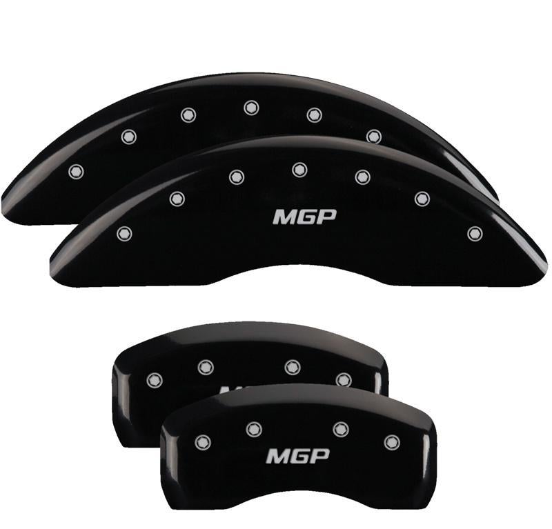 Caliper Covers Set Of 4 Black Finish Silver - MGP Caliper Covers 2015-16 Hyundai Genesis Sedan