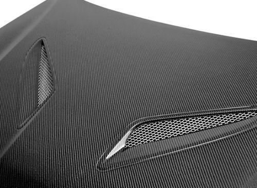 Hood Carbon Fiber OEM Style - Seibon 2012-13 Hyundai Genesis Sedan