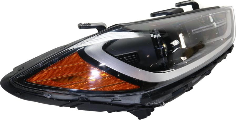 Headlight Right Single Clear W/ Bulb(s) - Replacement 2017-2018 Elantra