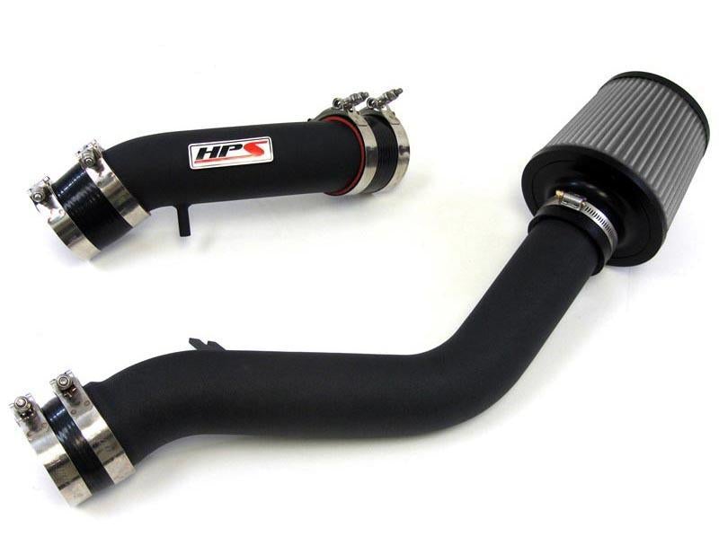 Cold Air Intake Black Long Ram w/ MAF Sensor - HPS Performance Products 2004-08 Hyundai Tiburon 4Cyl 2.0L