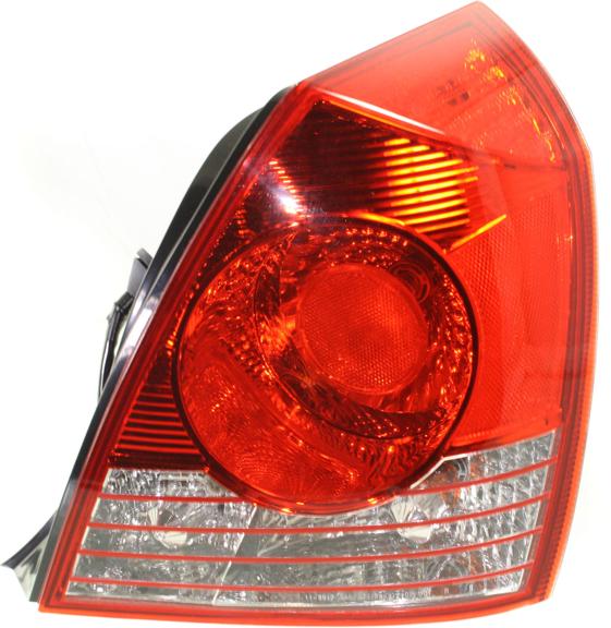 Tail Light Right Single Clear Red Sedan W/ Bulb(s) - ReplaceXL 2004-2005 Elantra