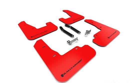 Mud Flap Red w/ Logo Black - Rally Armor 2019-20 Hyundai Elantra