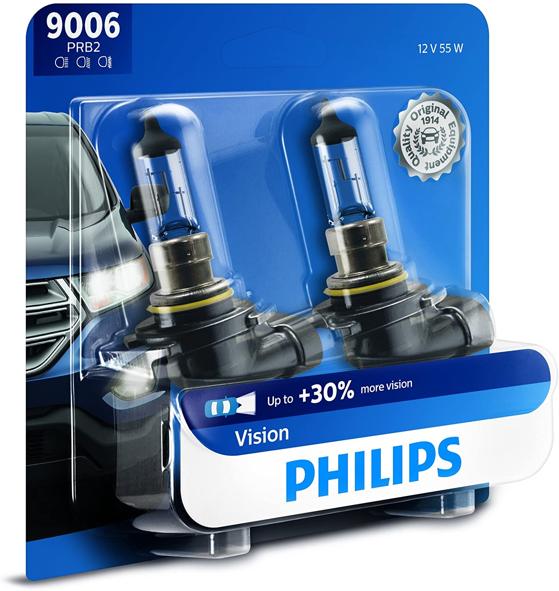 Headlight Bulb 55w 12v Set Of 2 Vision Series 9006 - Philips 1995-1998 Sonata