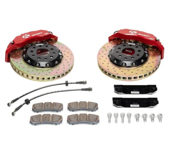 Big Brake Kit Front 380mm 8 Piston Drilled Supercomp BKHY240-951CO - Ksport 2012-15 Hyundai Elantra