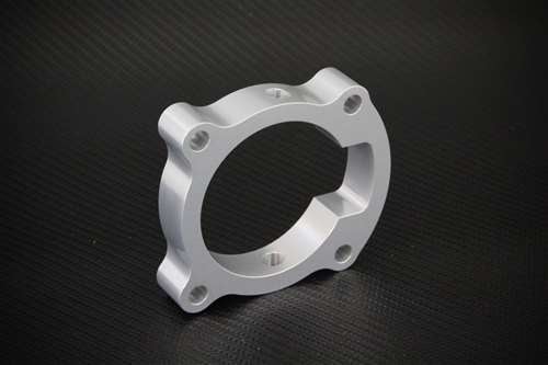 Torque Solution Throttle Body Spacer (Silver) - Torque Solutions 2010 Genesis Coupe 2.0T