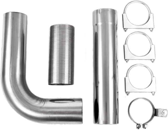 Exhaust Stack Kit Natural Aluminized Steel Installer Series - MBRP Universal