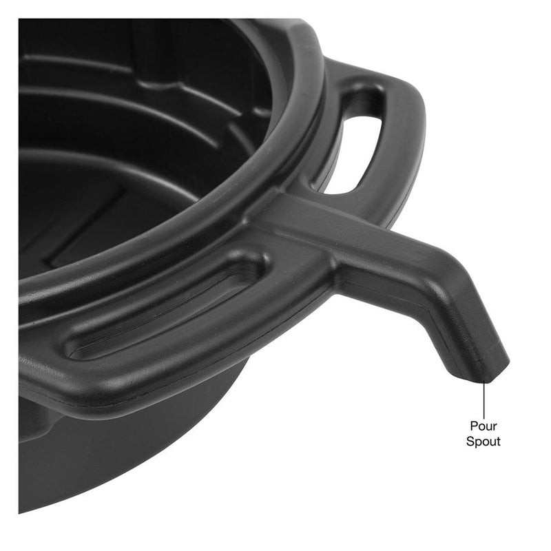 Drain Pan 4 Gals Single Black Polyethylene Series - OEMTOOLS Universal