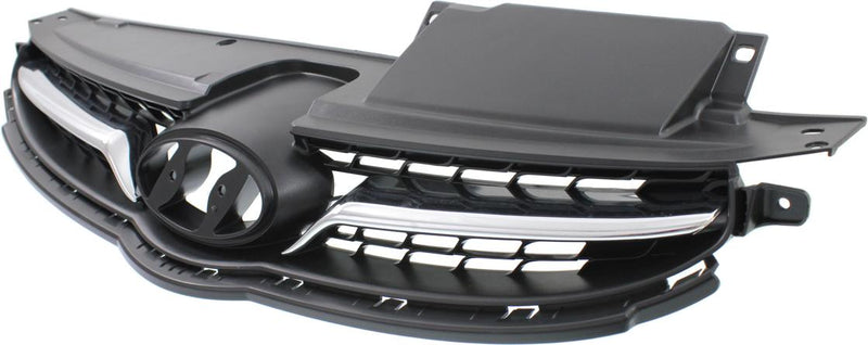 Grille Assembly Single Plastic Sedan - Replacement 2011-2013 Elantra