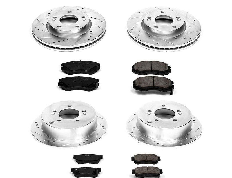 Brake Kit Front Rear Z23 Evolution Sport - Power Stop 2005-09 Hyundai Tucson