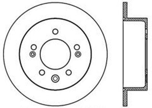 Brake Disc Left Single Plain Surface Premium Series - Centric Parts 2007-2010 Elantra