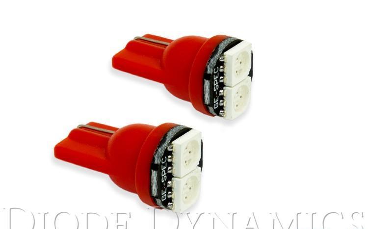 Bulbs Pair Red LED 194 SMD2 - Diode Dynamics 2012-17 Hyundai Veloster  and more