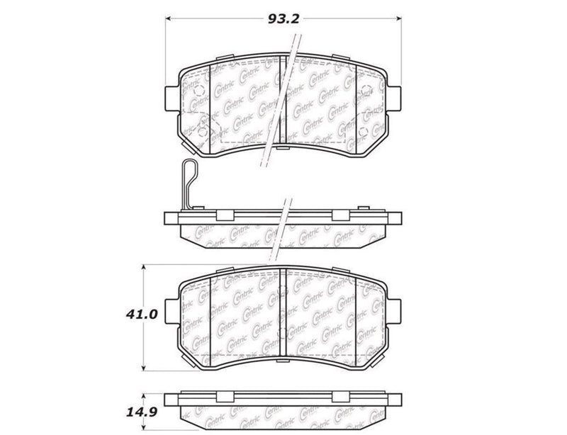 Pads Rear Ceramic PosiQuiet - StopTech 2006-07 Hyundai Accent  and more