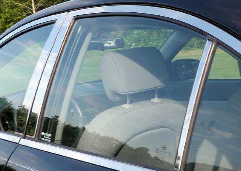 Pillar Post Trim 6 Piece Stainless - Quality Auto Accessories 2006-11 Hyundai Accent