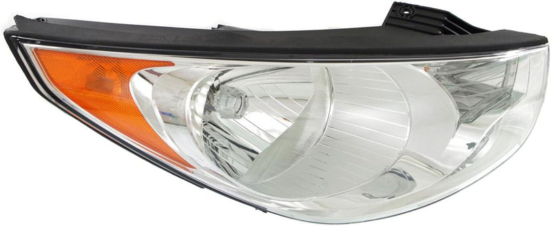 Headlight Right Single Clear Capa Certified W/ Bulb(s) - ReplaceXL 2010-2013 Tucson